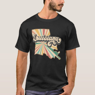 Louisiana Home State US Vintage Retro Country Patr T-Shirt