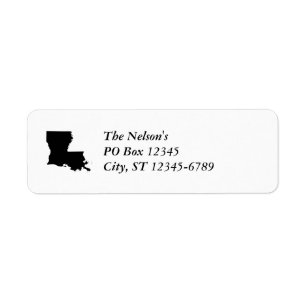 Louisiana in Black and White Return Address Label