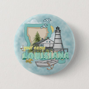 Louisiana Lighthouse pin button
