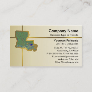 Louisiana Map Business Card