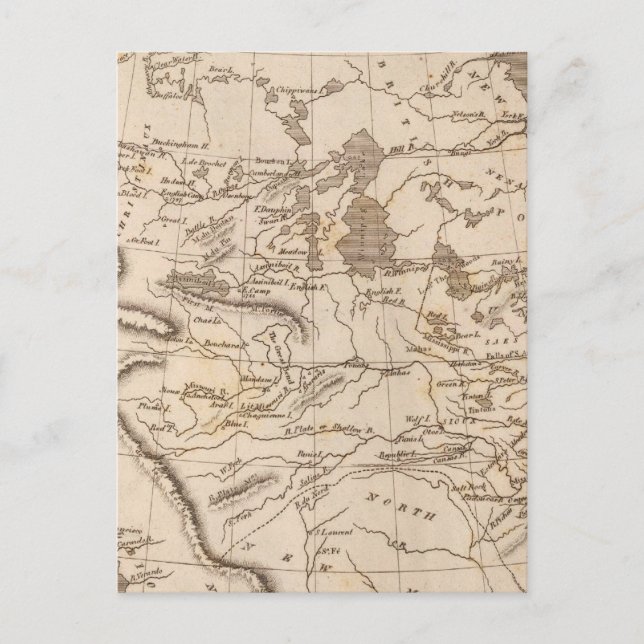 Louisiana Map by Arrowsmith Postcard (Front)