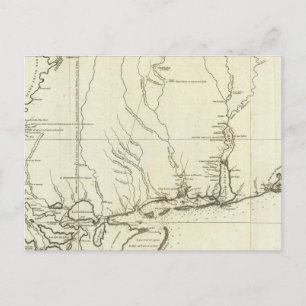 Louisiana Map Postcard