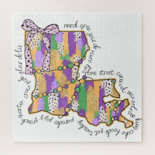 Louisiana Mardi Gras Bourbon Street Carnival  Jigsaw Puzzle