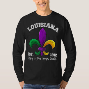 Louisiana Mardi Gras Fleur De Lys , Kids Men Women T-Shirt