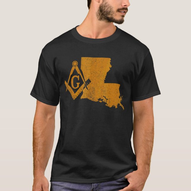 Louisiana Masons Grand Lodge F&am La Mason Father' T-Shirt (Front)