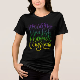 Louisiana Modern Tourist Custom Tri-Blend Shirt