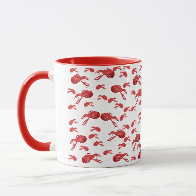 Louisiana Multi-Crawfish Pattered Mug (Left)