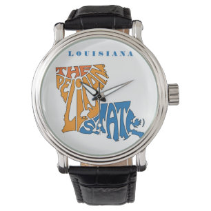 Louisiana Nickname Word Art Watch