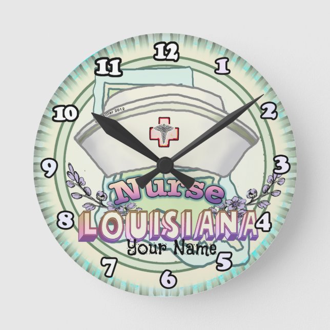 Louisiana Nurse Round Clock (Front)