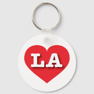 Louisiana or Los Angeles Red Heart - Big Love Key Ring
