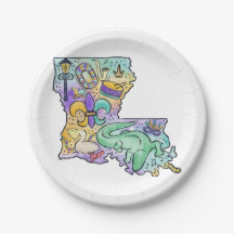 Louisiana Paper Plate