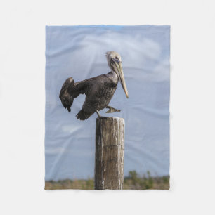 Louisiana Pelican Fleece Blanket