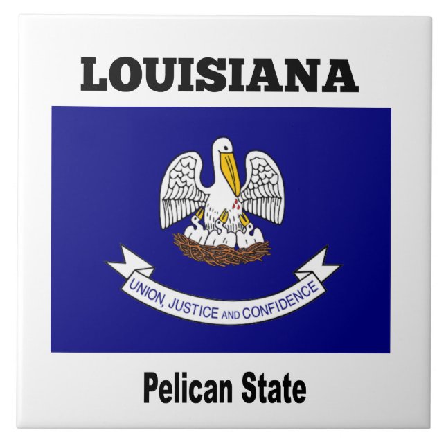 Louisiana, Pelican State, Ceramic Tile (Front)