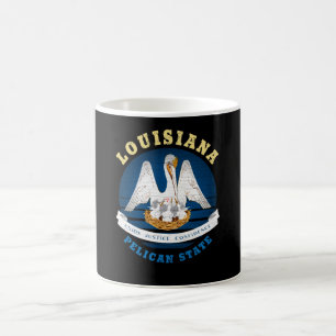 LOUISIANA PELICAN STATE FLAG COFFEE MUG