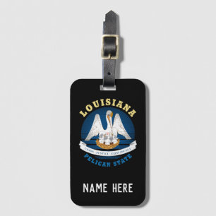 LOUISIANA PELICAN STATE FLAG LUGGAGE TAG