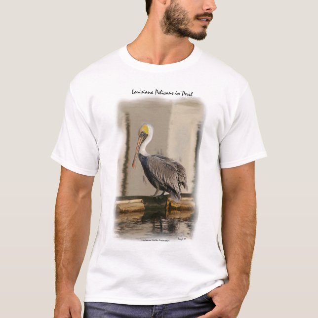 Louisiana Pelicans in Peril T-Shirt (Front)