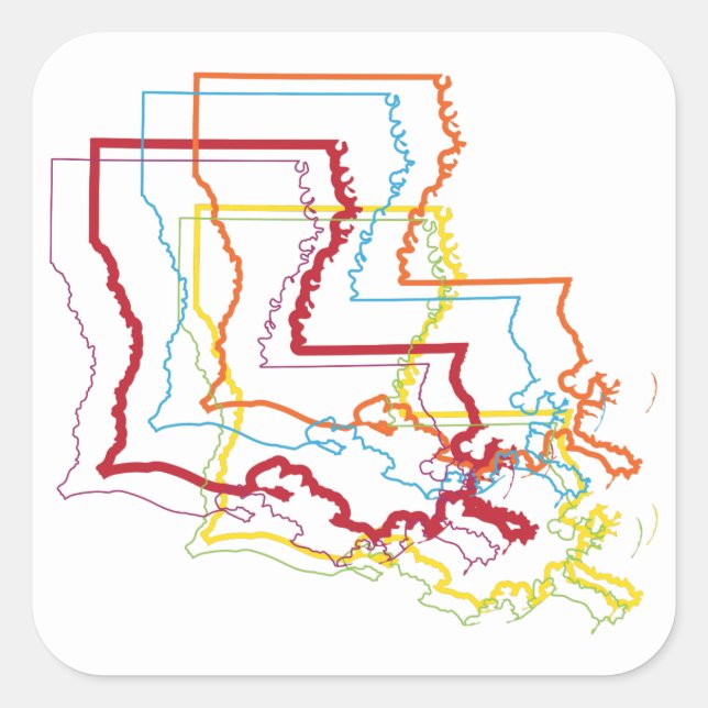 louisiana pride blur square sticker (Front)