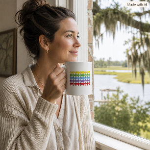 Louisiana Rainbow Hearts State Pride Coffee Mug