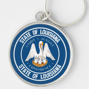 Louisiana Round Emblem Key Ring