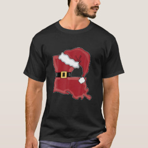 Louisiana Santa Sublimation Louisiana Christmas T-Shirt