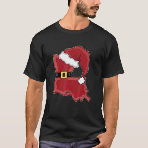 Louisiana Santa Sublimation Louisiana Christmas T-Shirt
