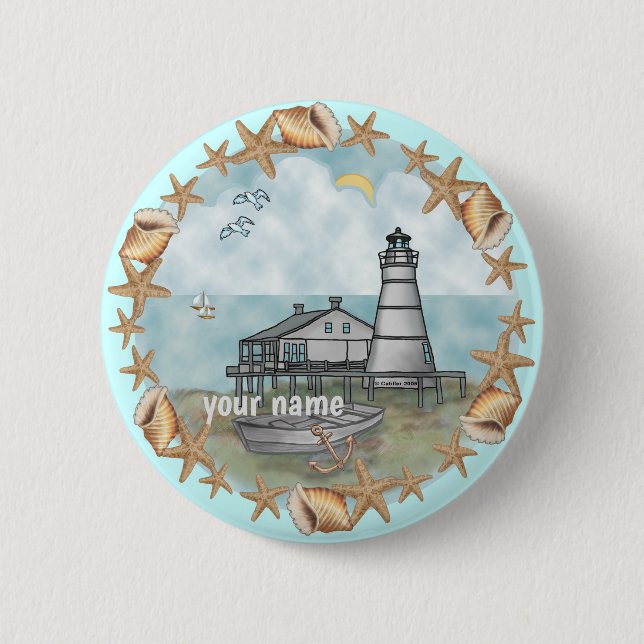 Louisiana Shells  pin button (Front)