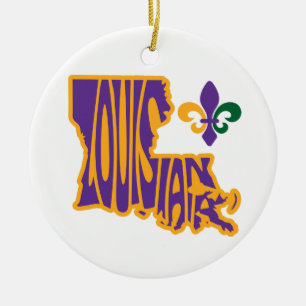 Louisiana State Christmas Tree Ornament