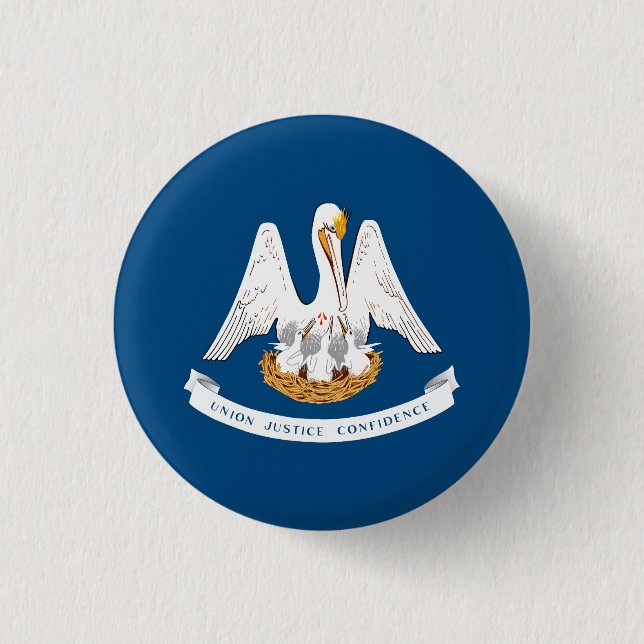 Louisiana State Flag 3 Cm Round Badge (Front)