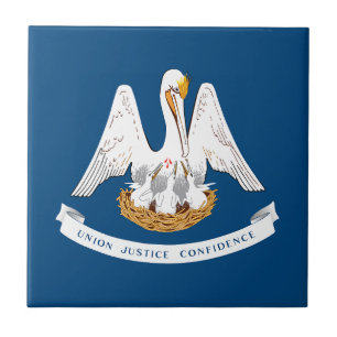 Louisiana State Flag Ceramic Tile