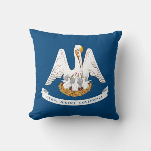 Louisiana State Flag Cushion