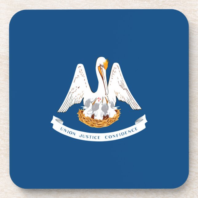 Louisiana State Flag Design Coaster (Front)