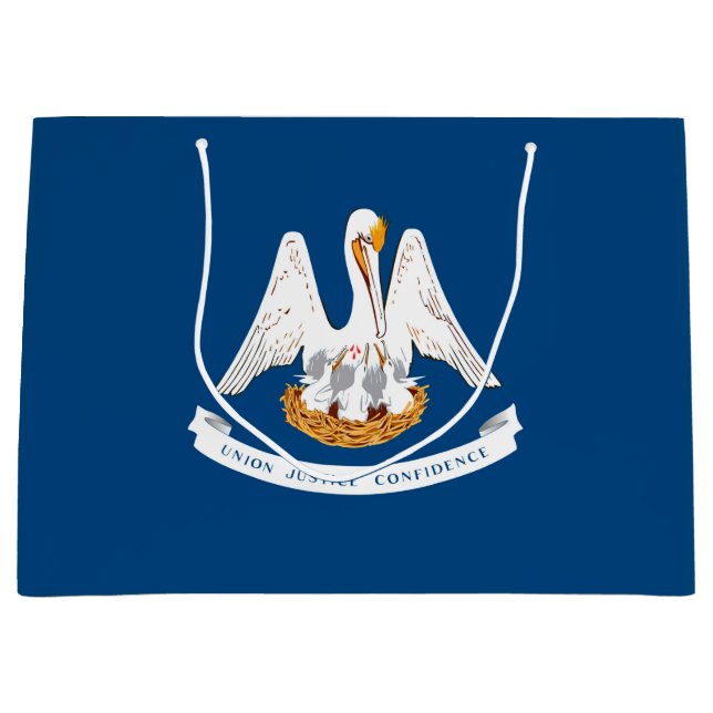 Louisiana State Flag Design Large Gift Bag (Front)