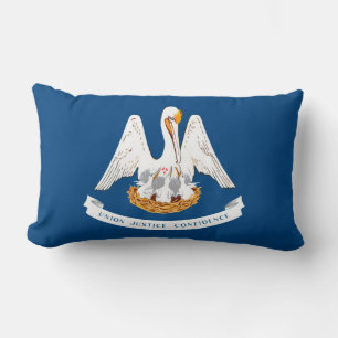 Louisiana State Flag Design Lumbar Cushion