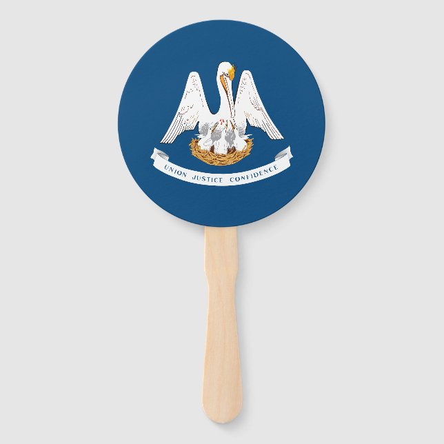 Louisiana State Flag Hand Fan (Front)
