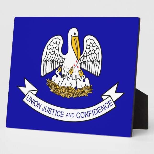 Louisiana State Flag Plaque (Side)