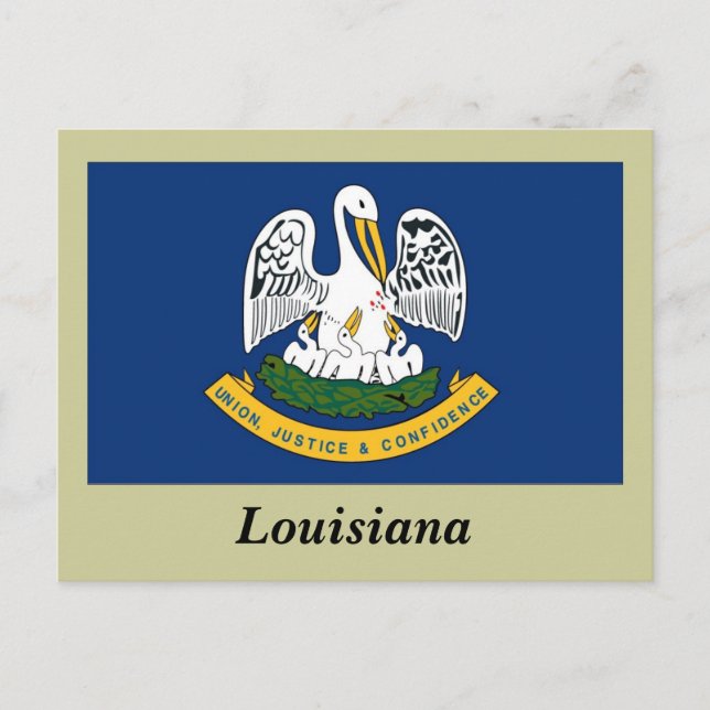 Louisiana State Flag Postcard (Front)