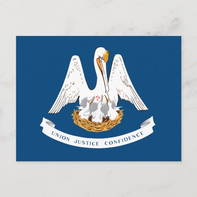 Louisiana State Flag Postcard (Front)