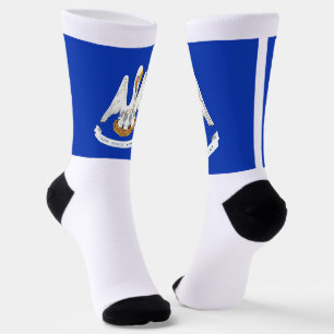 Louisiana State flag Socks