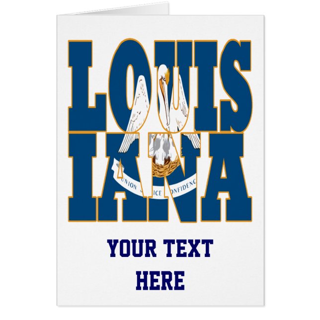 Louisiana state flag text (Front)
