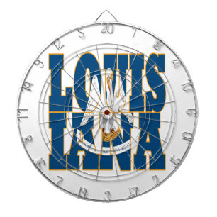 Louisiana state flag text dartboard