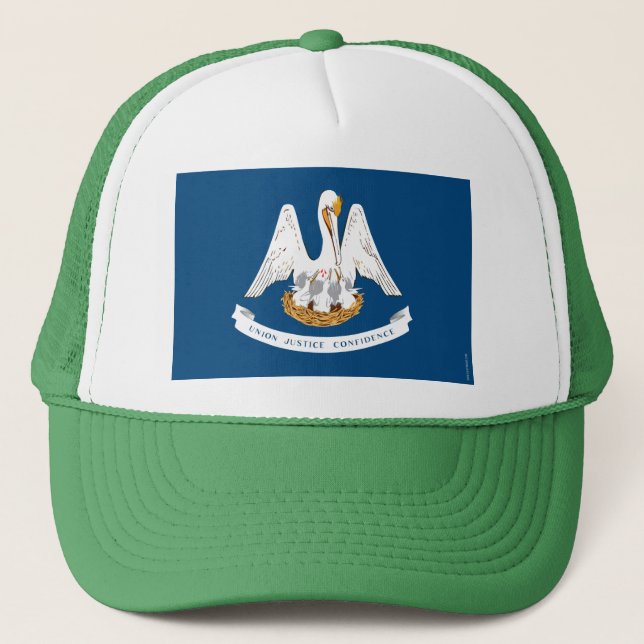 Louisiana State Flag Trucker Hat (Front)