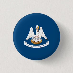Louisiana State Flag USA 3 Cm Round Badge