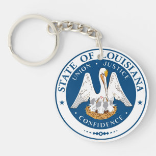 Louisiana state flag usa united america symbol sea key ring