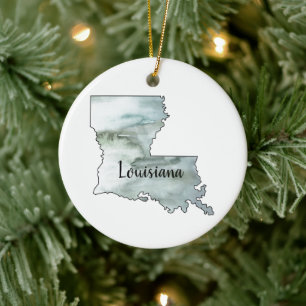 Louisiana State Illustration Ornament