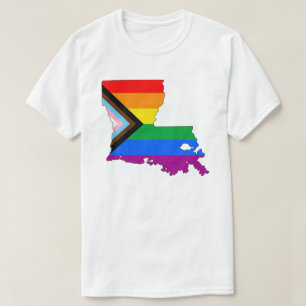 Louisiana State Pride LGBTQ Progress Pride T-Shirt