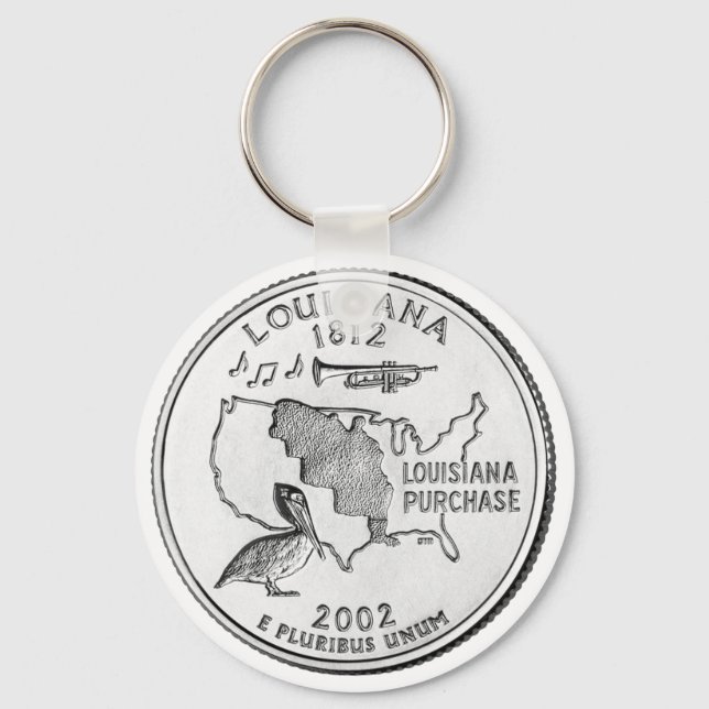 Louisiana State Quarter Key Ring (Front)