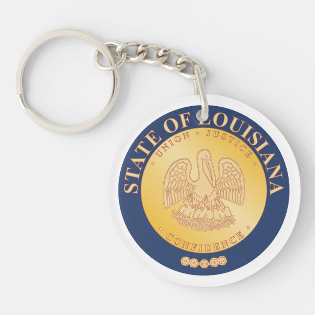 Louisiana State Seal - Key Ring (Front)