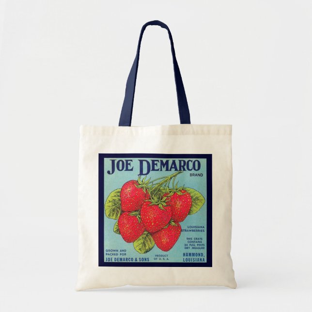 Louisiana Strawberry Crate Label - Bag (Front)