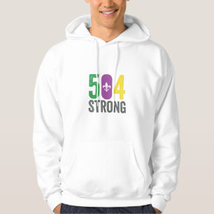 Louisiana Strong 504 NOLA Strong Mardi Gras Hoodie