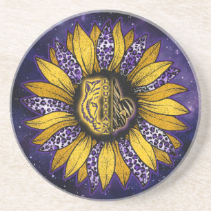 Louisiana Sunflower/Tiger Sandstone Coaster